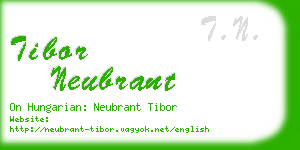 tibor neubrant business card